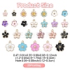 25Pcs 25 Styles Light Gold Plated Alloy Enamel Pendants ENAM-YW0004-33-3