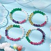 4Pcs 4 Styles Natural Gemstone Beads Stretch Bracelets Sets BJEW-JB11010-2