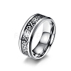 Titanium Steel Triquetra/Trinity Knot Finger Rings for Men Women PW-WG54165-02-1