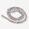 Electroplate Transparent Glass Beads Strands EGLA-A034-T3mm-M08-2