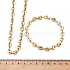 304 Stainless Steel Coffee Bean Chain Necklaces & Bracelets Sets SJEW-D091-09G-2