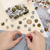 80Pcs 20 Styles 1-Hole Zinc Alloy Shank Buttons BUTT-PH0001-70-2