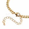 Two Tone Handmade Brass Curb Chain Bracelet Makings AJEW-JB00850-3