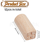 12pcs 12 styles Round Wooden Traditional Chinese Moon Cake Molds AJEW-CA0004-24-8