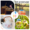 8Pcs 4 Colors Silicone Straw Pendants FIND-GO0003-51-7