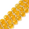 Natural Yellow Agate Beads Strands G-B153-B03-2