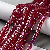 Electroplate Glass Beads Strands EGLA-R030-4x4mm-04-1