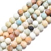 Natural Flower Amazonite Beads Strands G-G692-01F-10mm-2