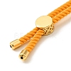 Half Finished Twisted Milan Rope Slider Bracelets FIND-G032-01G-02-5