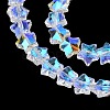 Electroplate Transparent Glass Beads Strands EGLA-U004-03A-HP03-3