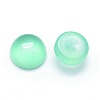 Natural Dyed & Heated Green Onyx Agate Cabochons G-P393-R04-6mm-2
