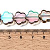 Electroplated Transparent Glass Beads Strands GL-CBA98F0-07B-4