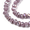 Electroplate Glass Beads Strands EGLA-A034-P3mm-B19-3