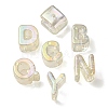 UV Plating Rainbow Iridescent Acrylic Beads OACR-C012-02I-1-2