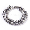 Faceted Round Natural Agate Beads Strands X-G-S133-07-2