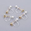 Plastic Clip-on Earring Findings STAS-P221-24G-1
