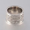 Trendy 316 Stainless Steel Wide Band Rings X-STAS-M095-19mm-P-1