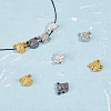 12Pcs 4 Colors Alloy Puppy Beads FIND-OC0003-28-4