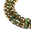 Electroplate Glass Beads Strands EGLA-Q128-04A-FP03-3