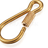  Unisex Pure Handmade Brass Key Rings & Screw Carabiner Lock Charms KEYC-TA0003-06-4
