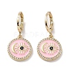 Real 18K Gold Plated Brass Dangle Leverback Earrings EJEW-L269-002G-02-3