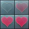 Heart Pattern DIY String Art Kit Sets DIY-F070-11-6