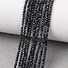 Natural Black Sapphire Beads Strands G-P625-2mm-01-1