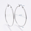 304 Stainless Steel Big Hoop Earrings X-EJEW-F105-06P-2