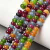 Dyed Natural White Jade Imitation Tourmaline Beads Strands G-K343-C55-01-1