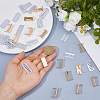 20Pcs Zinc Alloy Rectangle Bag Decorative Clasps PURS-FH0001-14KCG-3