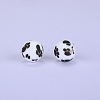 Printed Round Silicone Focal Beads SI-JX0056A-41-1