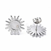 Non-Tarnish 304 Stainless Steel Stud Earring Findings STAS-F286-04P-2