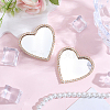 2Pcs Alloy Rhinestones & Glass Makeup Mirror for Phone Cases Phone AJEW-SC0003-75E-3