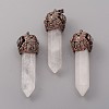 Natural & Synthetic Mixed Gemstone Big Pointed Pendants G-I278-01R-2