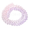 Transparent Painted Glass Beads Strands DGLA-A034-T8mm-A05-5