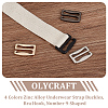 Olycraft 16Pcs 4 Colors Zinc Alloy Underwear Strap Buckles FIND-OC0003-08B-4