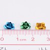 Mixed Color Aluminum Rose Flower Tiny Metal Beads X-AF6MM00MY-4