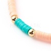 Handmade Polymer Clay Heishi Beaded Stretch Bracelets BJEW-JB06142-03-3
