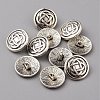 1-Hole Alloy Shank Buttons BUTT-WH0020-22B-2