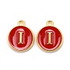 Golden Plated Alloy Enamel Charms ENAM-S118-03I-1