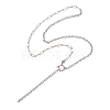 304 Stainless Steel Paperclip Chain Cable Chain Lariat Y Necklaces NJEW-JN05785-4