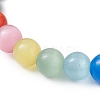 8mm Round Natural Lava Rock Beads Stretch Bracelets BJEW-JB10945-3
