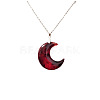 Gothic Crescent Moon Pendant Alloy Chain Necklaces FS-WG24E4D-01-4