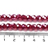 Electroplate Transparent Glass Beads Strands EGLA-A035-T6mm-A07-4