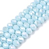 Electroplate Glass Beads Strands EGLA-A044-P8mm-B06-1