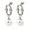 304 Stainless Steel Stud Dangle Earrings EJEW-E618-01P-4