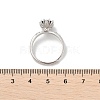 Rhodium Plated 925 Sterling Silver Moissanite Adjustable Rings for Women RJEW-U038-04P-5