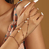 Alloy Plastic Beads Link Ring Bracelets FS-WG86481-01-1