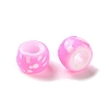 Spray Painted ABS Plastic European Beads KY-G033-01A-03-2