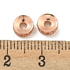 Brass Cubic Zirconia Spacer Beads KK-L215-004B-RG04-2